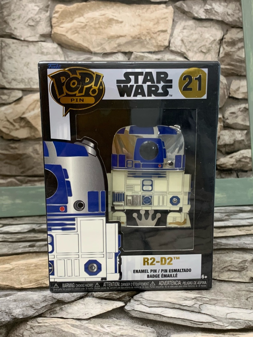 Funko Pop Pin Star Wars R2-D2 #21 DROID Collectible Enamel Pin Removable Stand